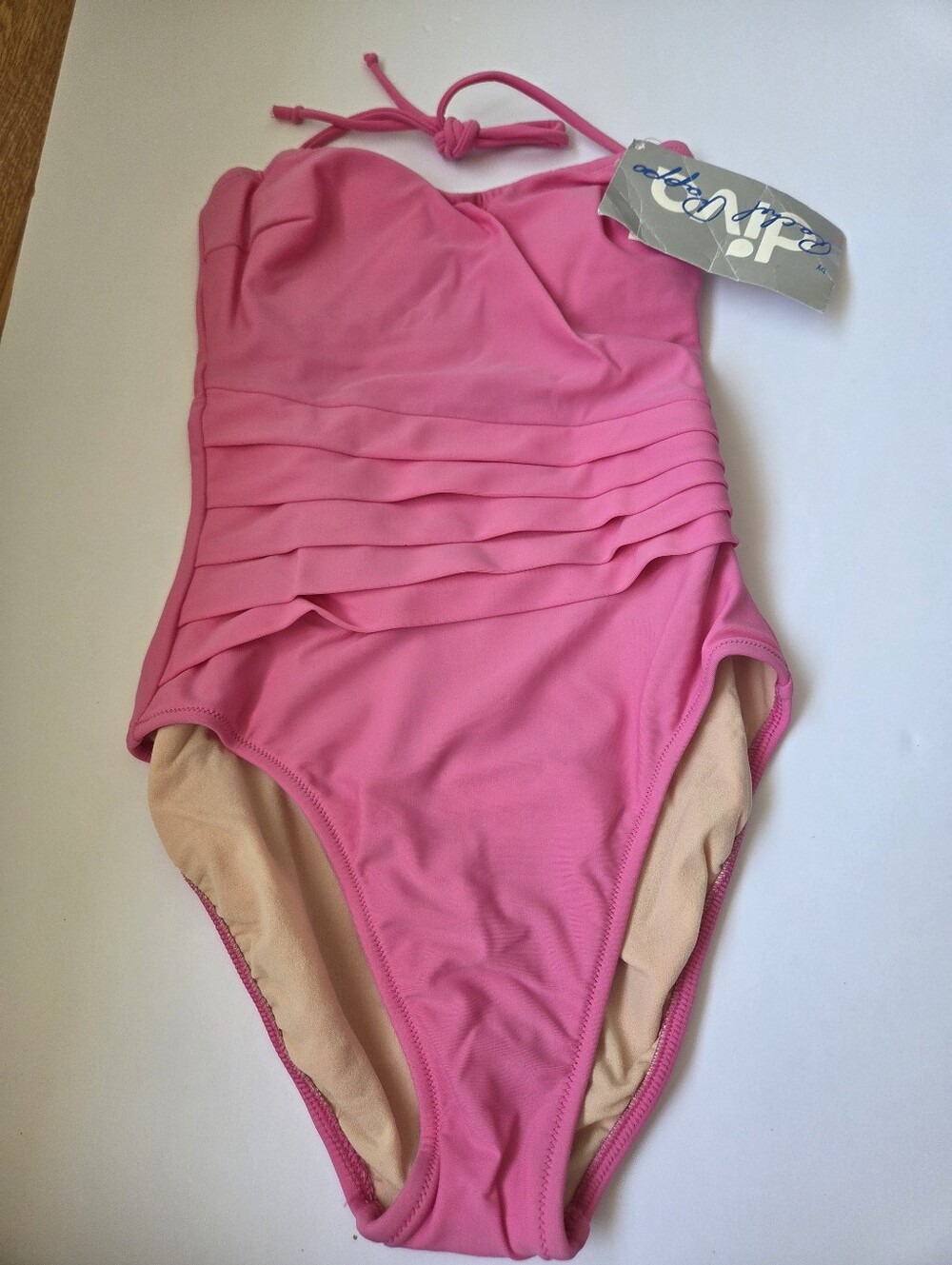 Diva Rachel Pappo Swimsuit US 6 Pink Tummy Slimming One Piece NWT $175 Preppy